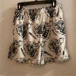 Men’s Bravest Studios Patterned Flames Fire Dice Shorts Size Large